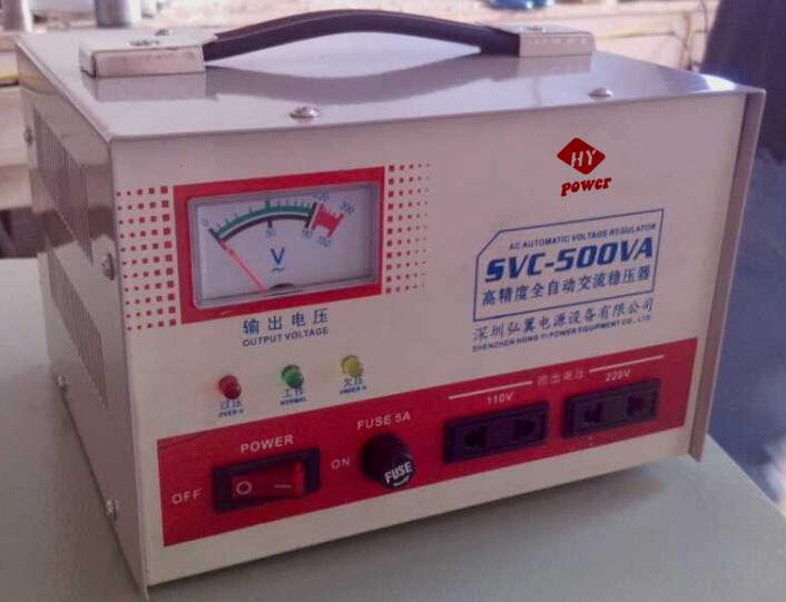 SVC-500VA单相高精度稳压器侧面照